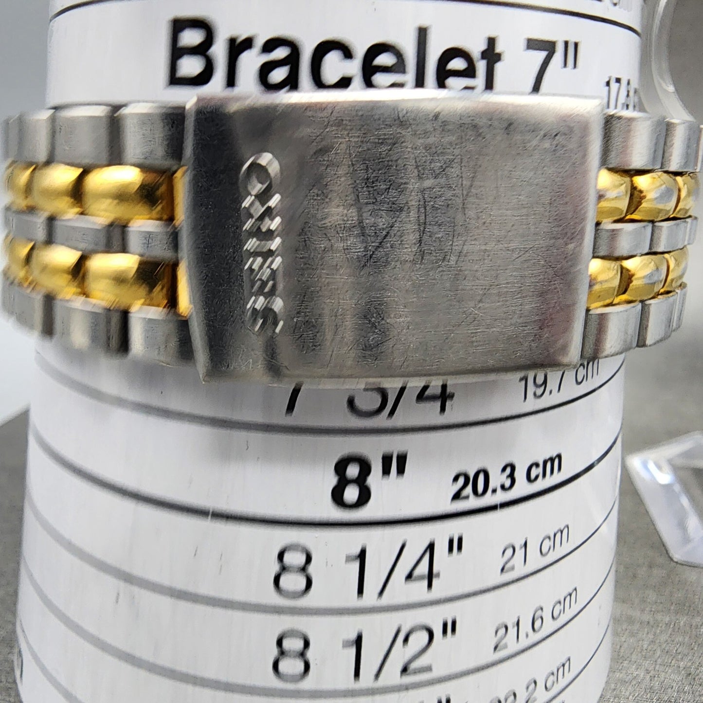 Seiko Watch Men 38mm Analog Digital Gray Dial Two Tone H8017028 New Battery10