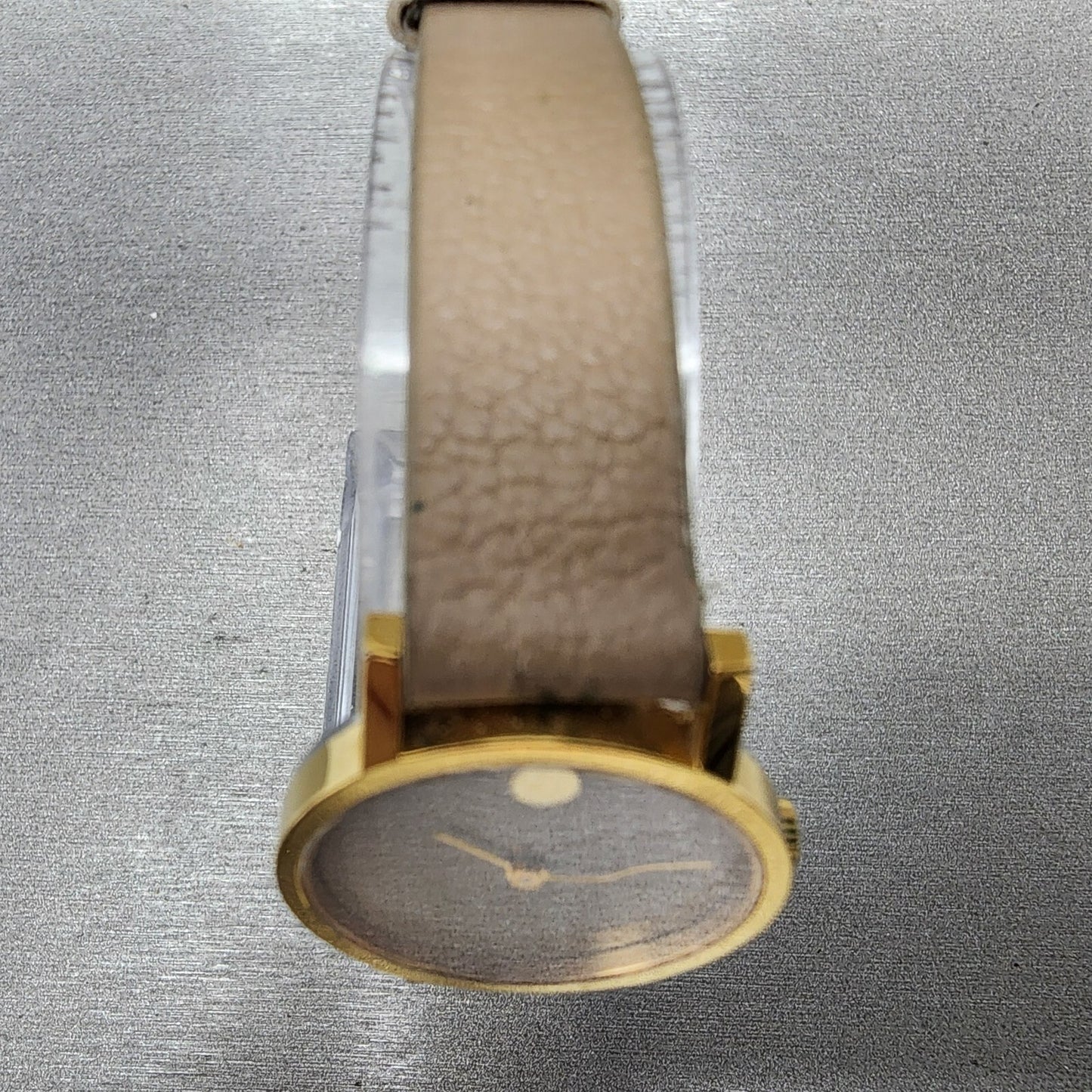 VTG Movado Muesum Watch Women 25mm brown Dial Gold Plated Manual Wind Runs