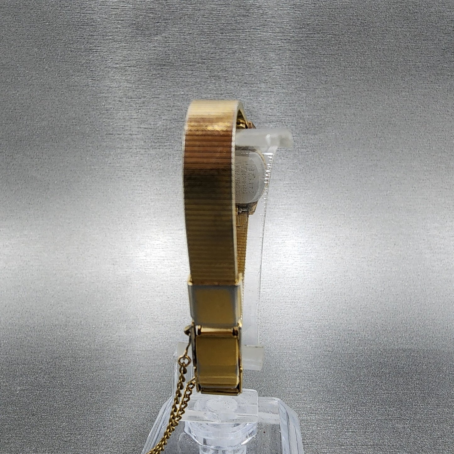 Seiko Watch Women 17mm Cream Dial Gold Tone Rectangle 5421-5029 New Battery