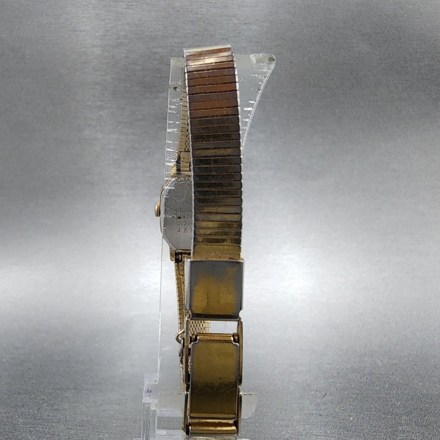 Seiko Watch Women 16mm Champagne Dial Gold Tone 2c20-5769 New Battery