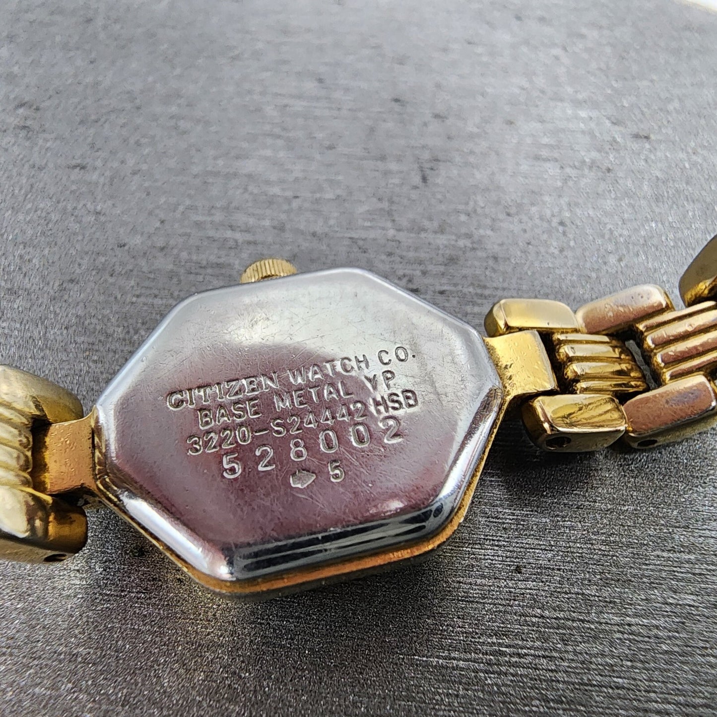 Citizen Watch Women 17mm MOP Dial Two Tone Hexagon 3220-s24442 New Battery