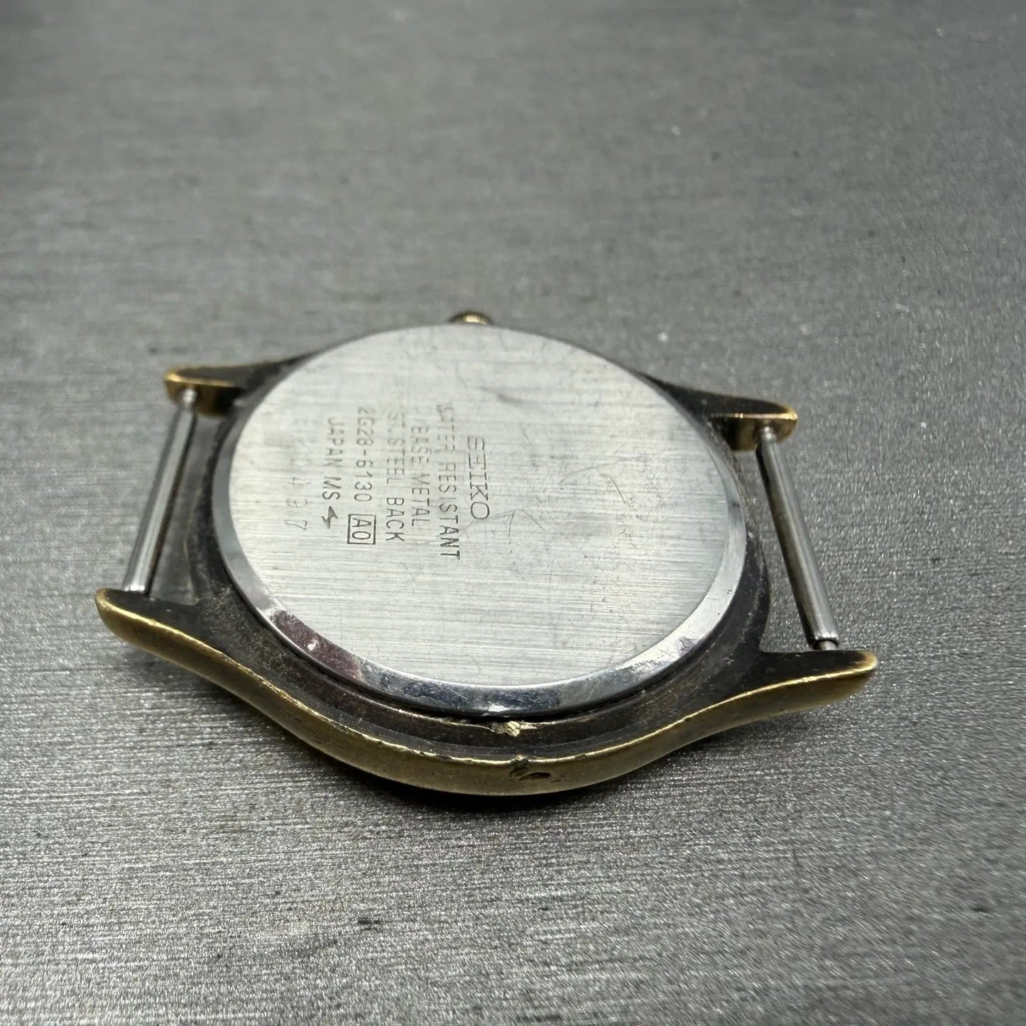 Seiko Avenue Watch Men 31mm White Dial Gold Tone Small Seconds 2G28-6130 PARTS11