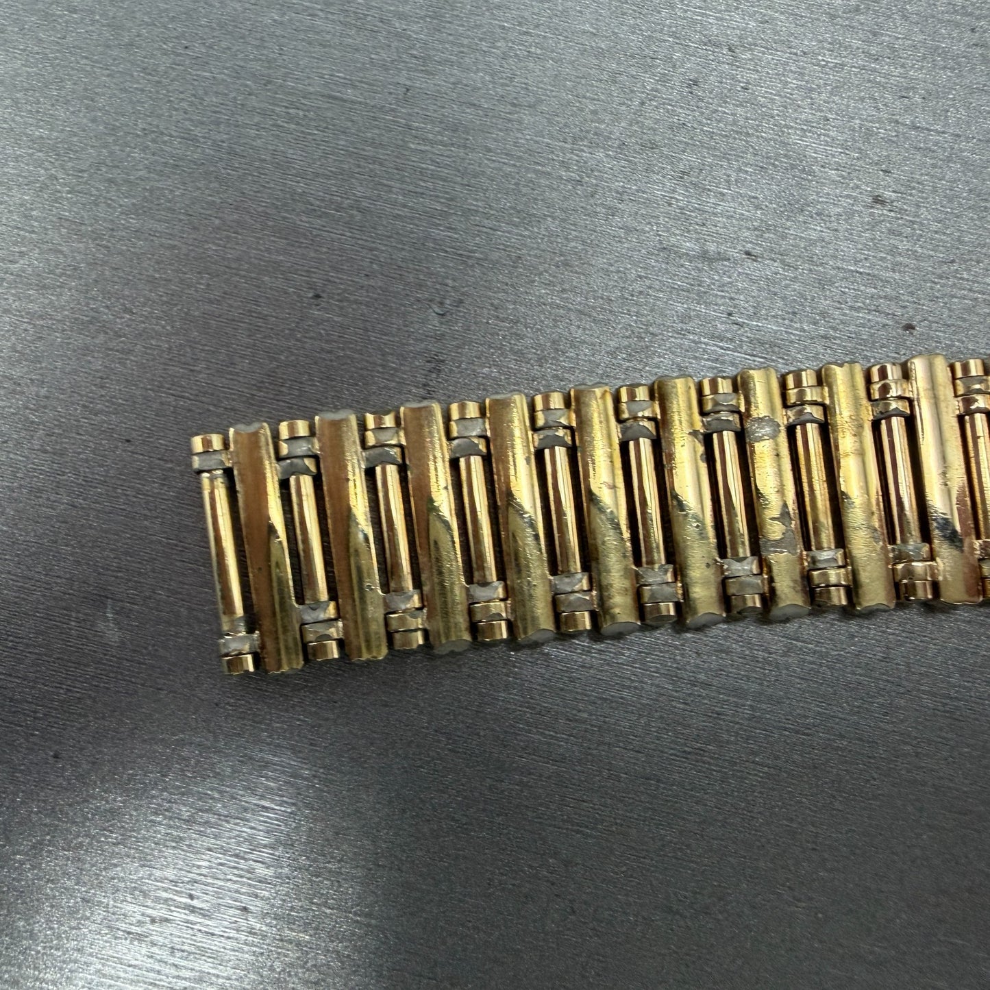 Raymond Weil Tank Watch Men 27mm Gold Dial Gold Plated Date 9983 READ!! New Batt23