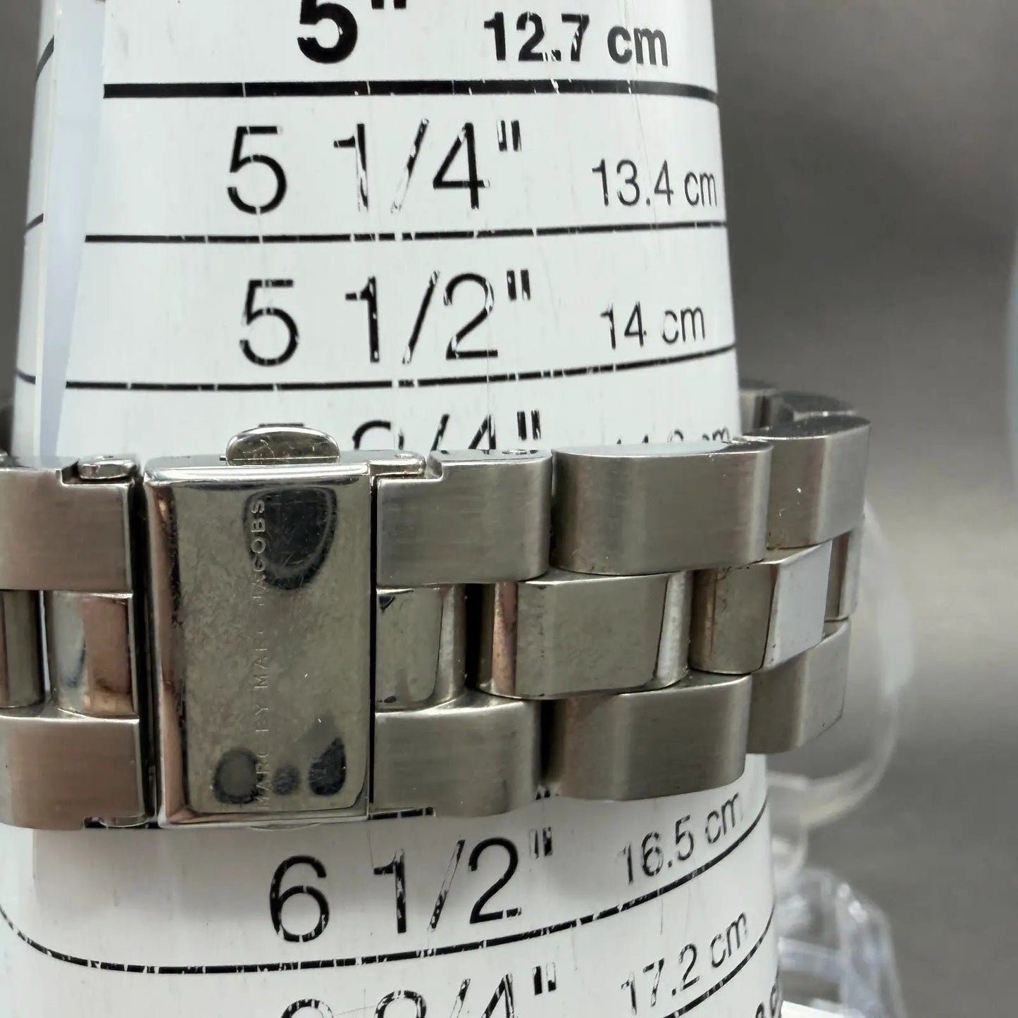 Marc Jacobs Blade Watch Women 36mm Silver Dial Stainless Steel Round New Battery10