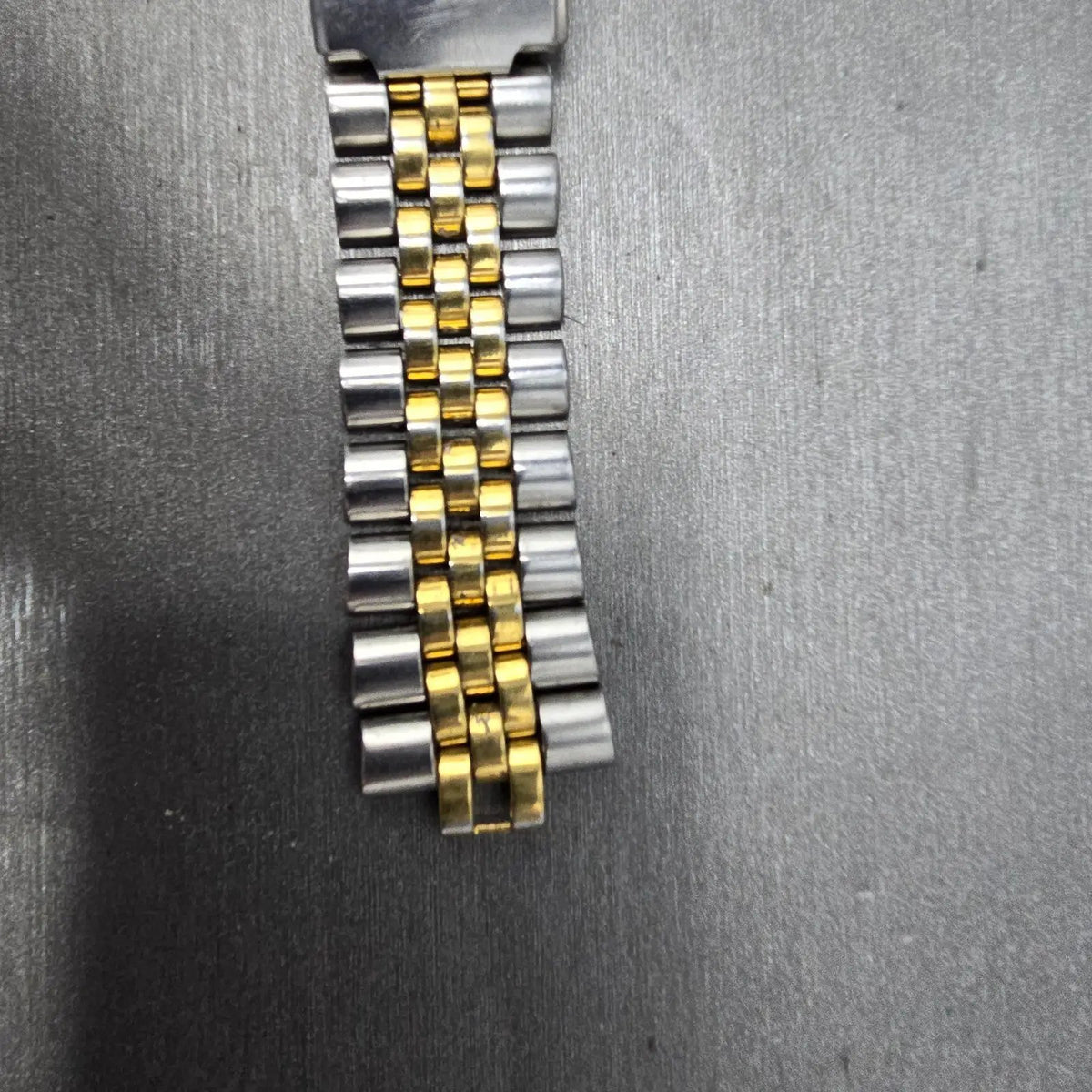 Seiko Bracelet 20mm Stainless Steel Two Tone Tri Folding Clasp VTG Japan13