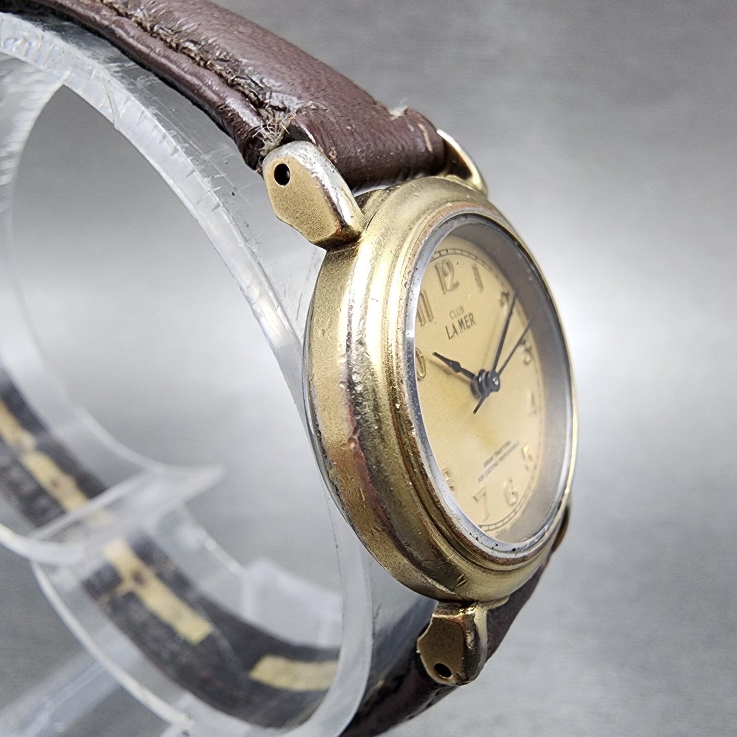 Citizen Club Lamer Watch Women 23mm Gold Dial Gold Tone Round New Battery VTG