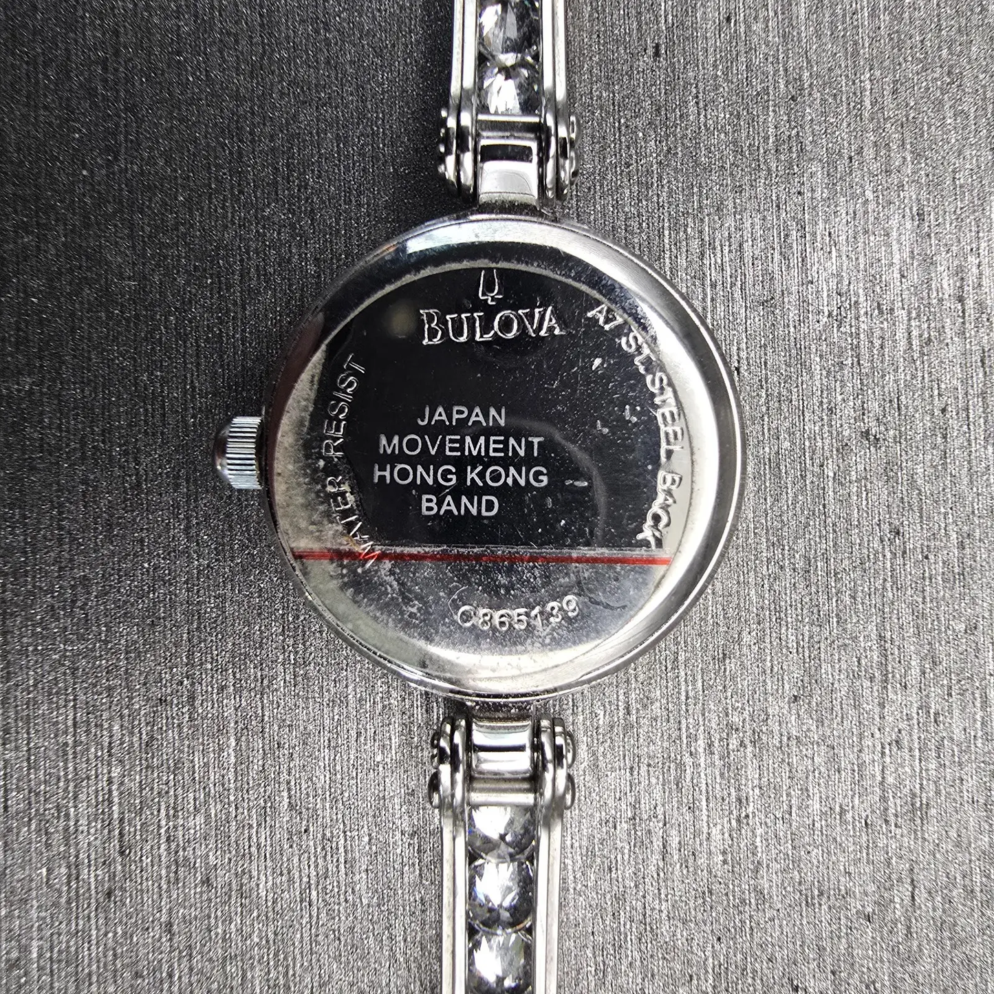 Bulova Watch Women 20mm MOP Dial Silver Tone Gemmed Round 96T71 New Battery10