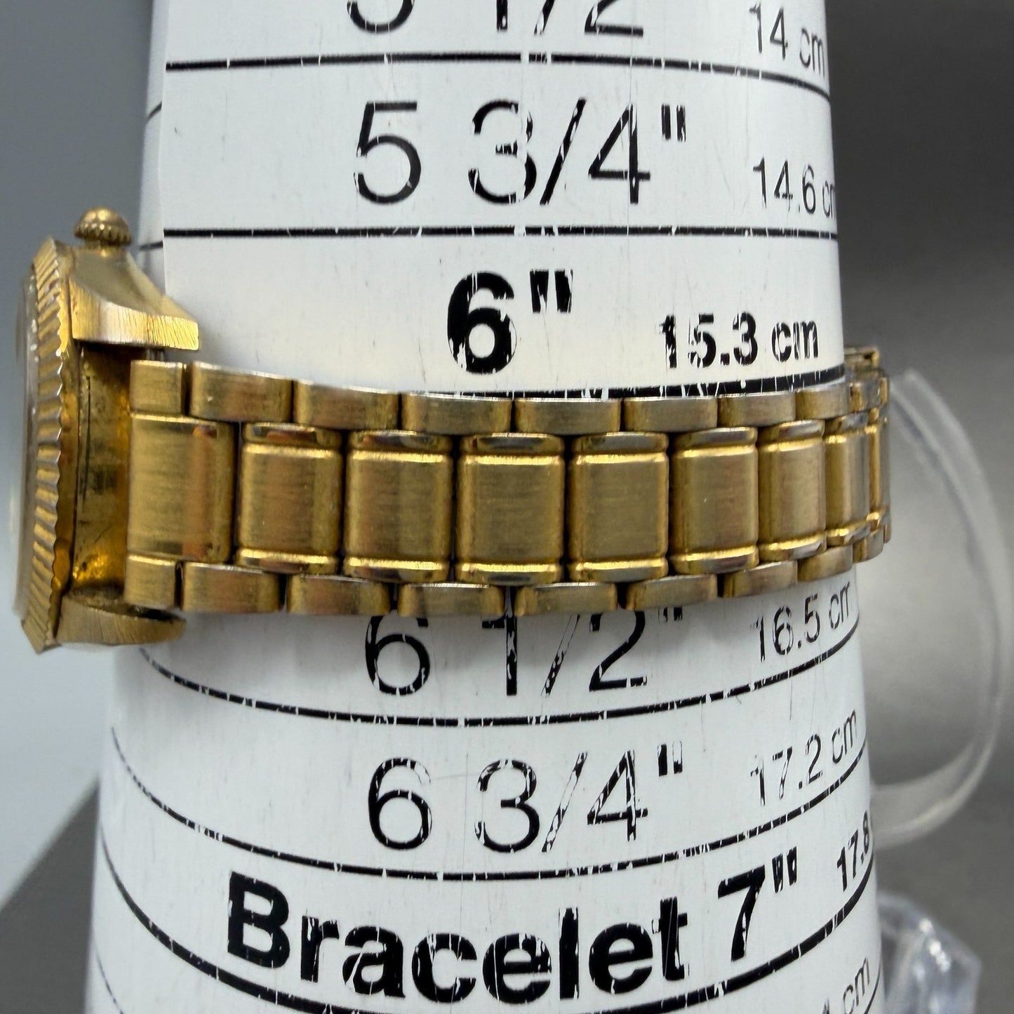 Jules Jurgenson Watch Women 24mm Gold Dial Gold Tone Date Round New Battery 648410