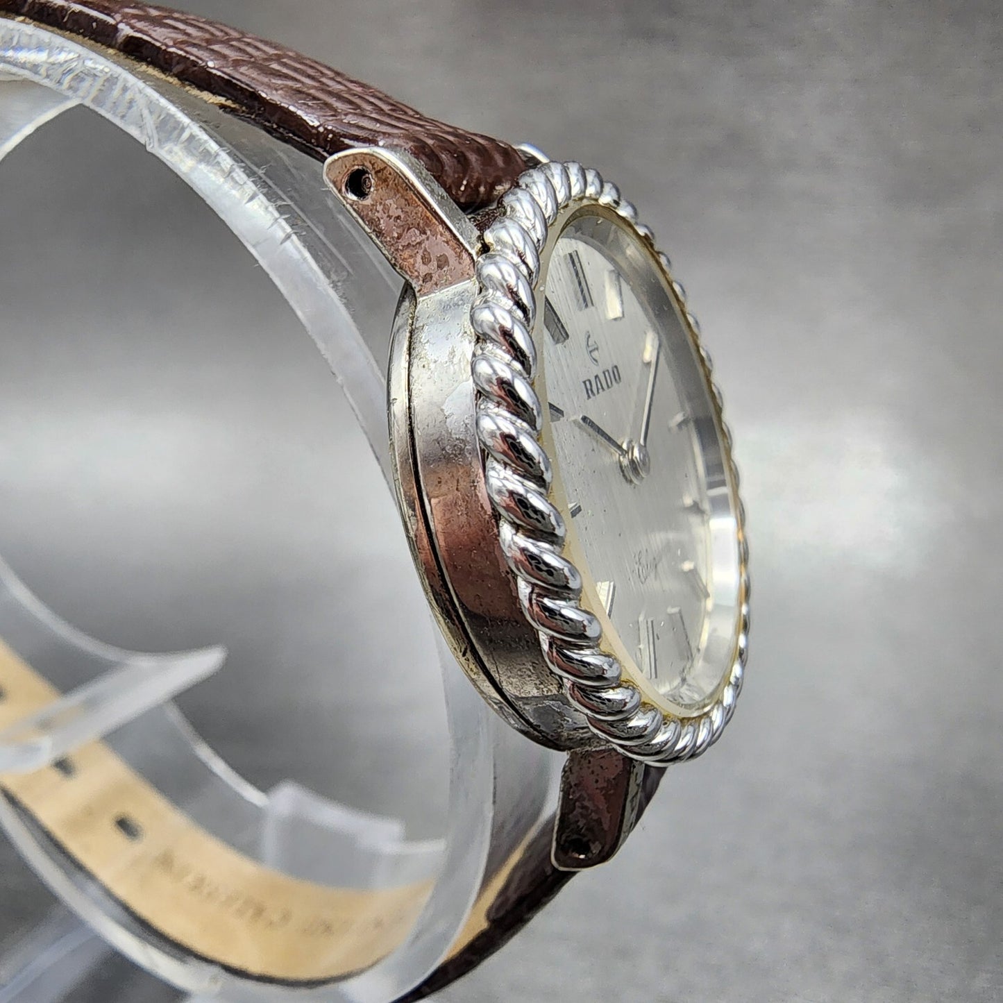 Rado Elegance Watch Women 23mm Silver Dial Steel Manual Wind Runs Vintage