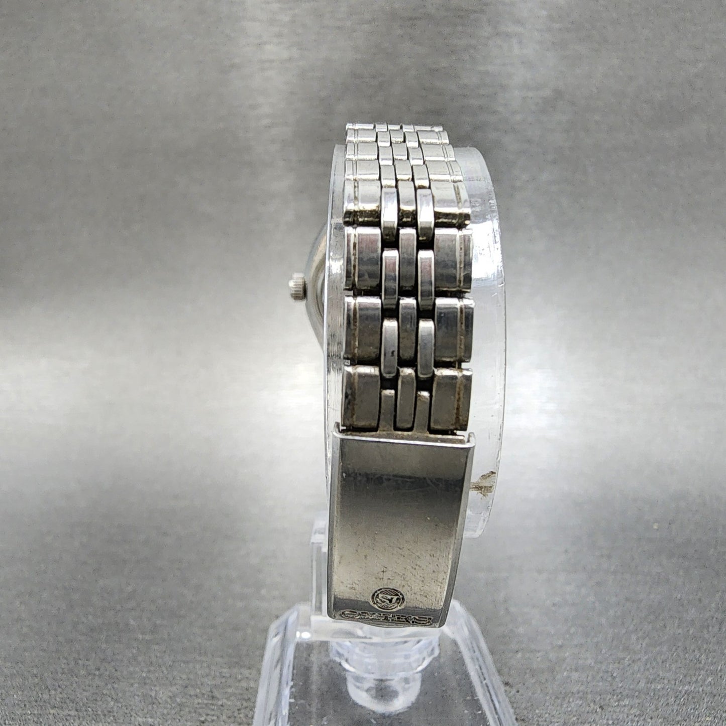 Seiko Automatic Watch Women 25mm Silver Dial Silver Tone Date 2205-0420 Runs