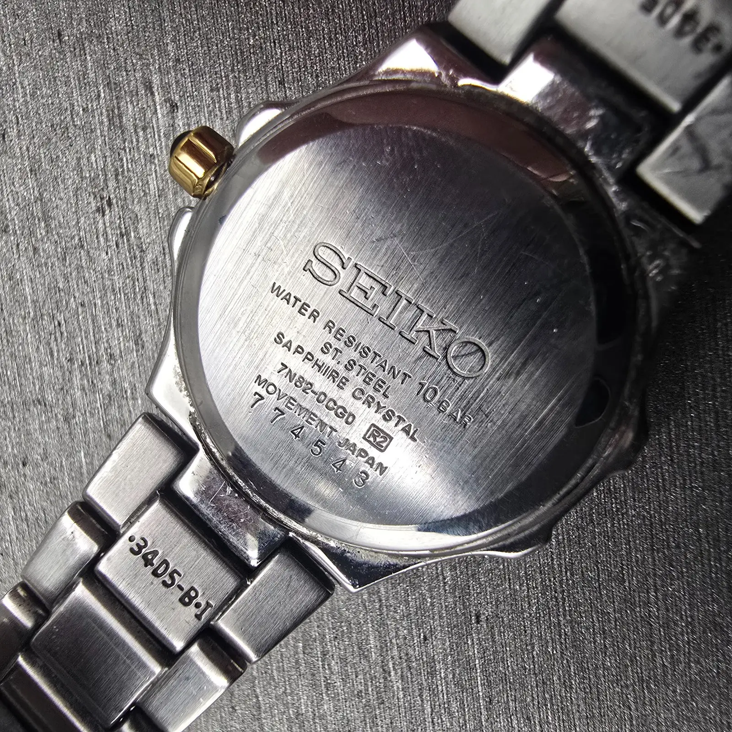 Seiko Coutura Watch Women 26mm MOP Dial Two Tone Date Gemmed 7N82-0CG0 New Batt10