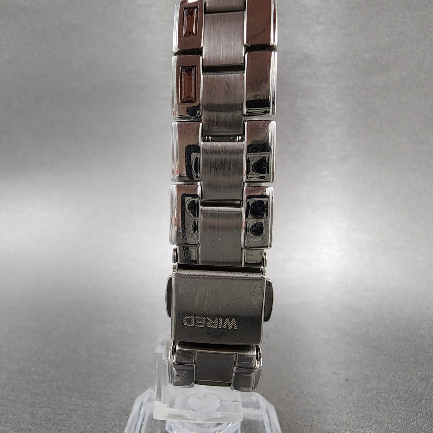 Seiko Wired Tank Watch Women 16mm White Dial Silver Tone 1n01-0fe0 New Battery