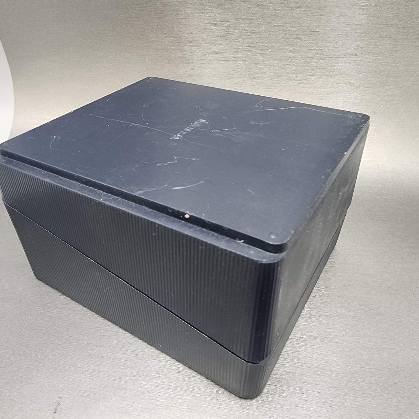 Longines Wittnauer Watch Box Blue Plastic Orange Interior Vintage8