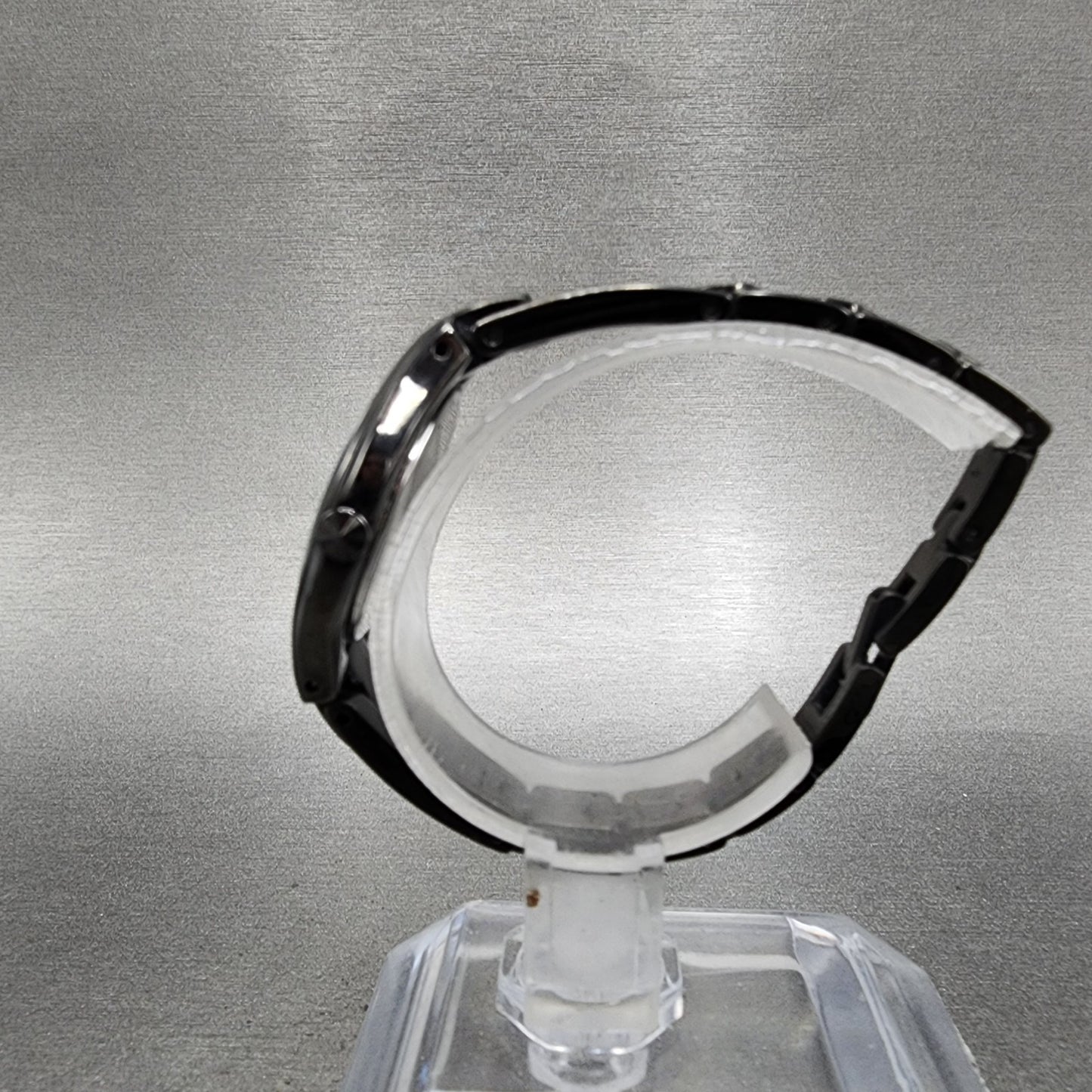 Seiko Watch Women 25mm Black Dial Black Tone Diamond 1n00-0rc0 New Battery
