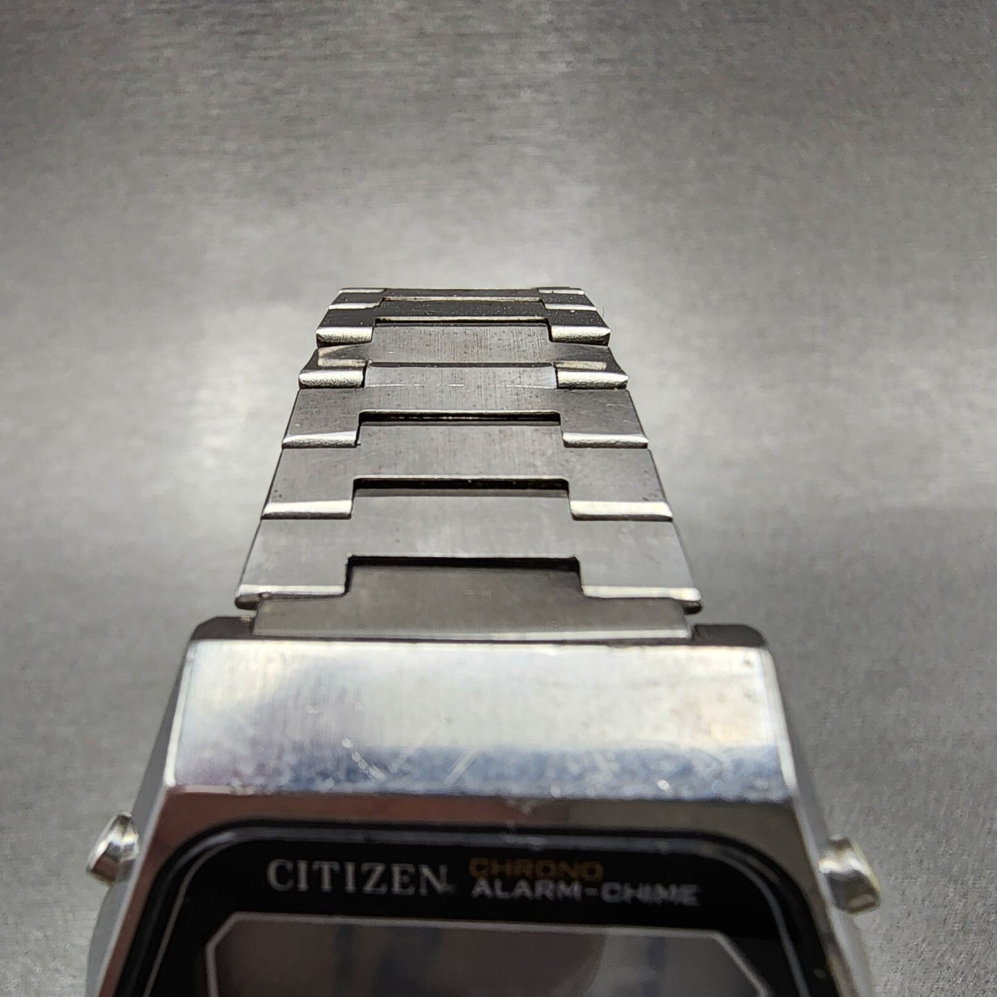 Citizen Analog Digital Watch Men 35mm Black Dial Steel Alarm Chrono READ!!!!!!!