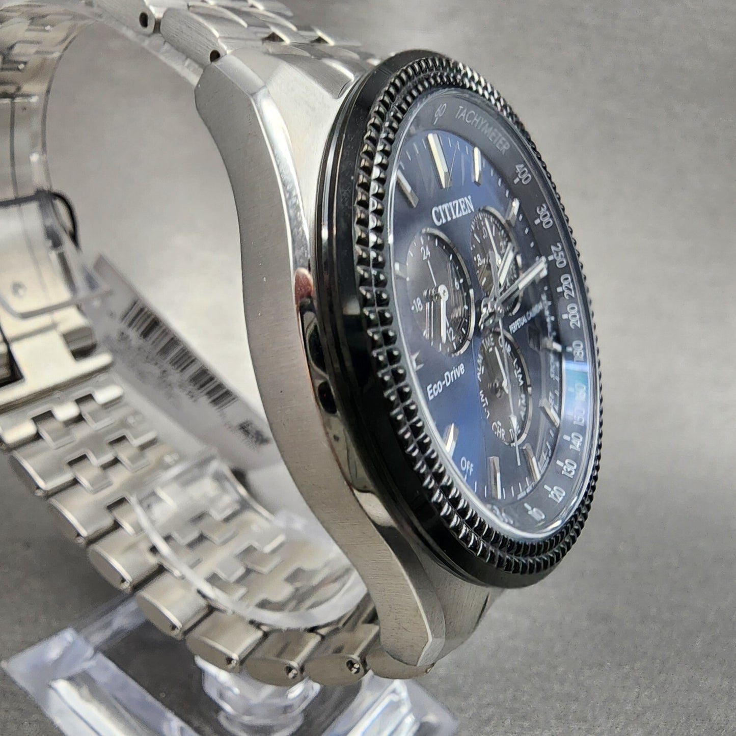 Citizen Eco-Drive Chronograph Classic Watch Men 43mm Blue Dial Steel BL5568-54L