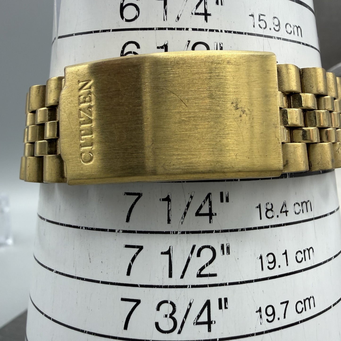 Citizen CQ President Watch Men 36mm Blue Dial Gold Tone Round Daydate New BattAB10