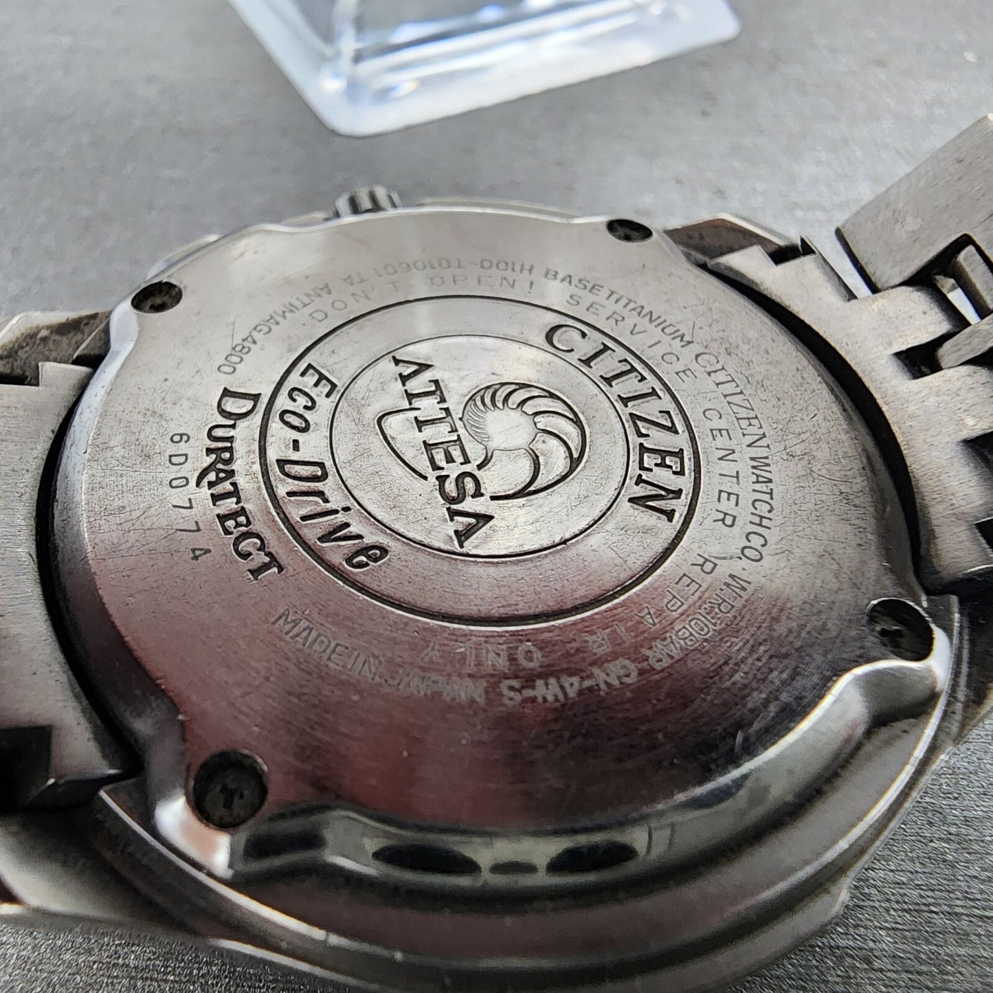Citizen Eco-Drive Attesa Watch Men 41mm Black Dial Titanium Daydate Round Runs