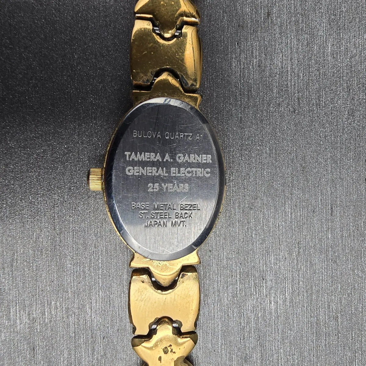 Bulova Watch Women 16mm White Dial Two Tone Gemmed Oval 98R34 New Battery10