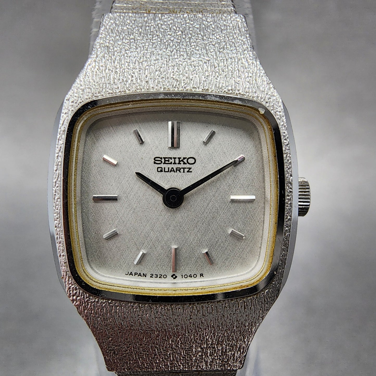 Seiko Watch Women 18mm White Dial Silver Tone Rectangle 2320-5269 New Battery