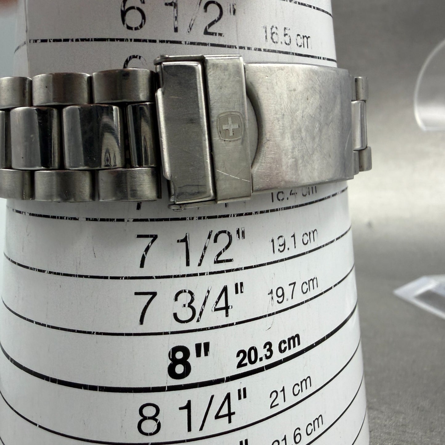 Wenger Watch Men 36mm White Dial Silver Tone Date Round PARTS Vintage11