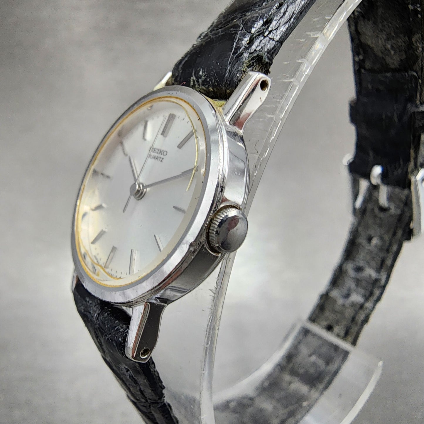 Seiko Watch Women 21mm Silver Dial Silver Tone Round 2C21-0130 New Battery