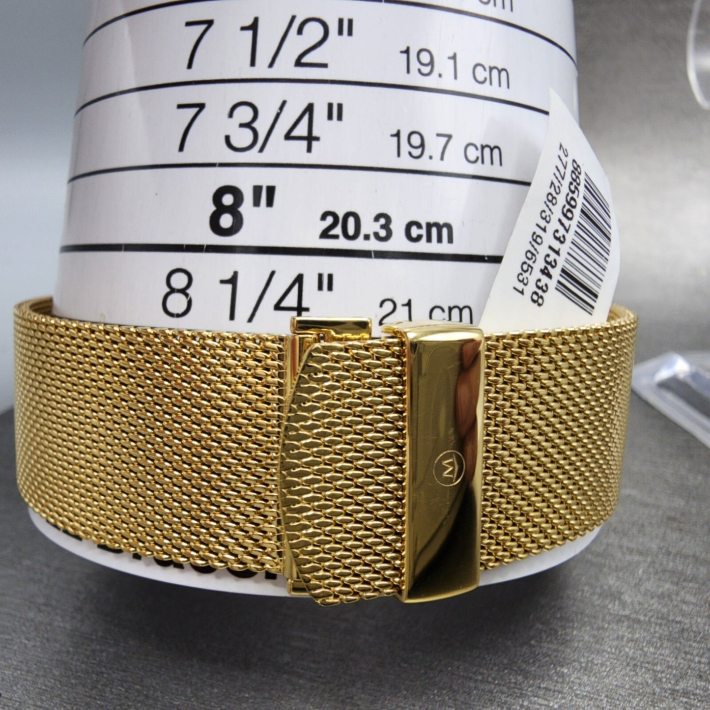 Movado Museum Watch Men 40mm Black Dial Gold Case Round Mesh Band 0607396