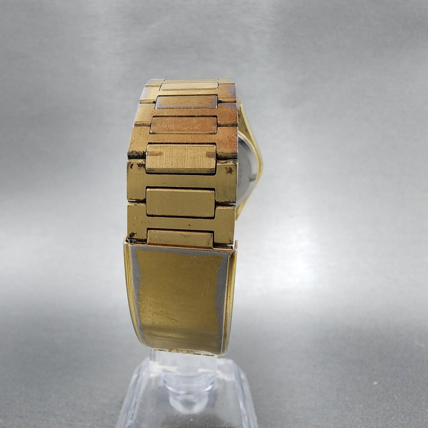 Seiko SQ Watch Men 36mm Gold Dial Gold Tone Daydate Round 7126-8009 New Battery