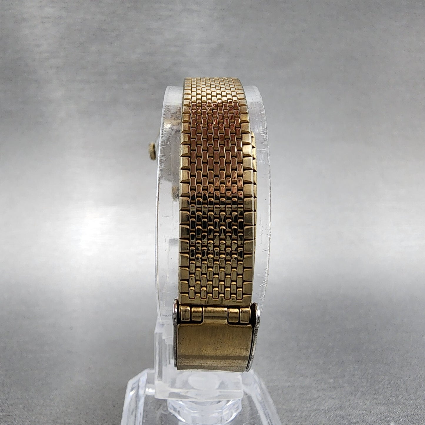 VTG Seiko Watch Women 25mm Brown Dial Gold Tone Rectangle 11-5020 New Battery