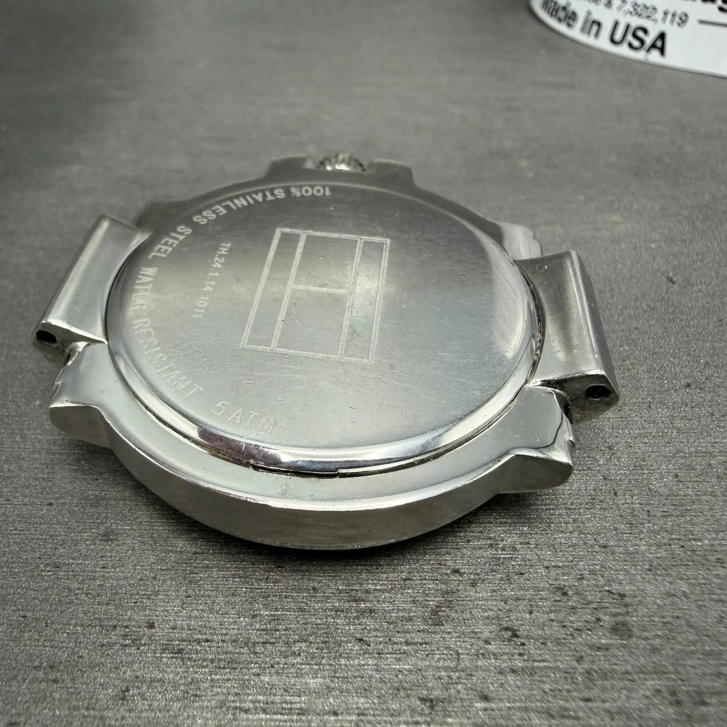 Tommy Hilfiger Watch Men 43mm Silver Dial Steel Date Round New Battery10