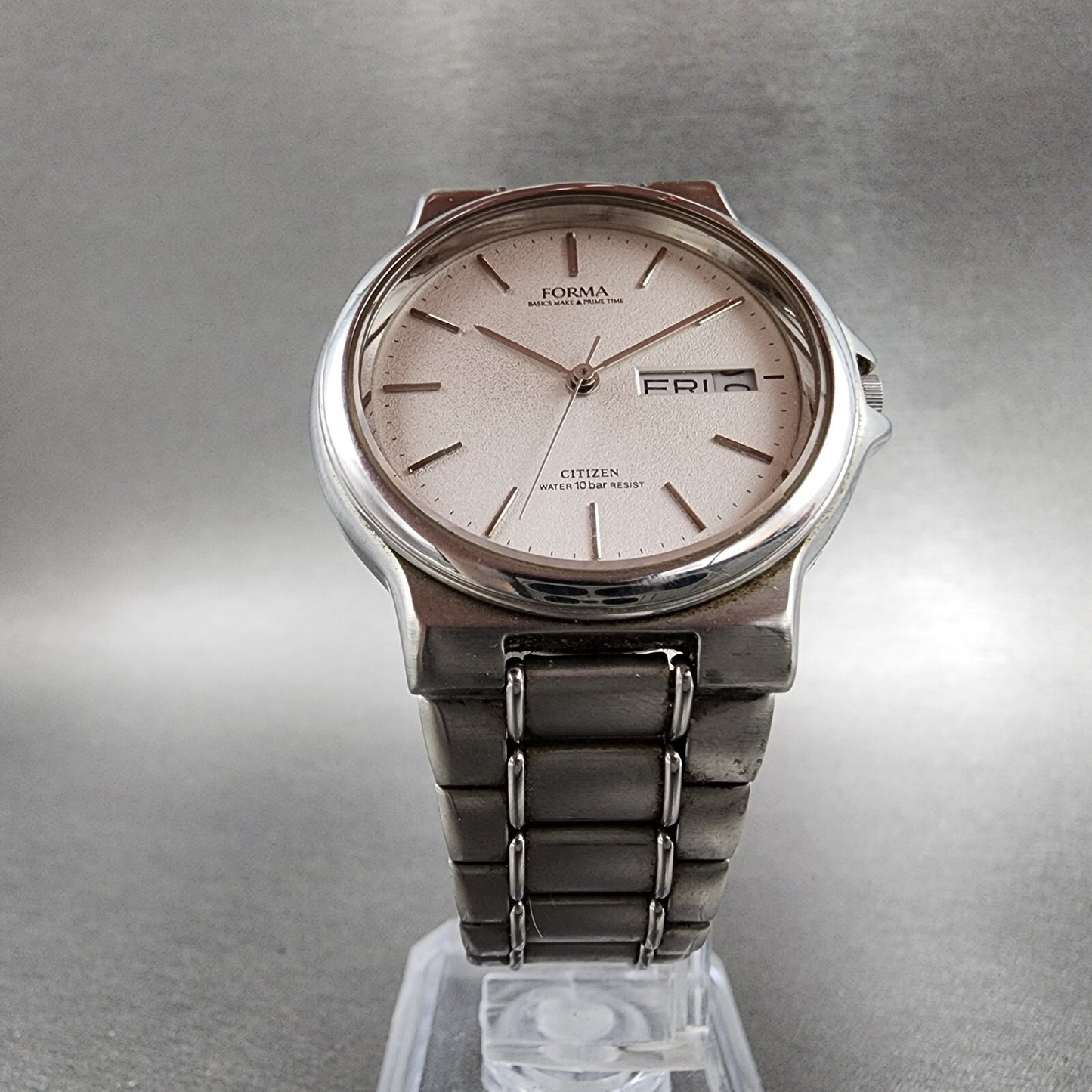 Citizen Forma Watch Men 34mm White Dial Steel Daydate Round 6100-G01054 PARTS