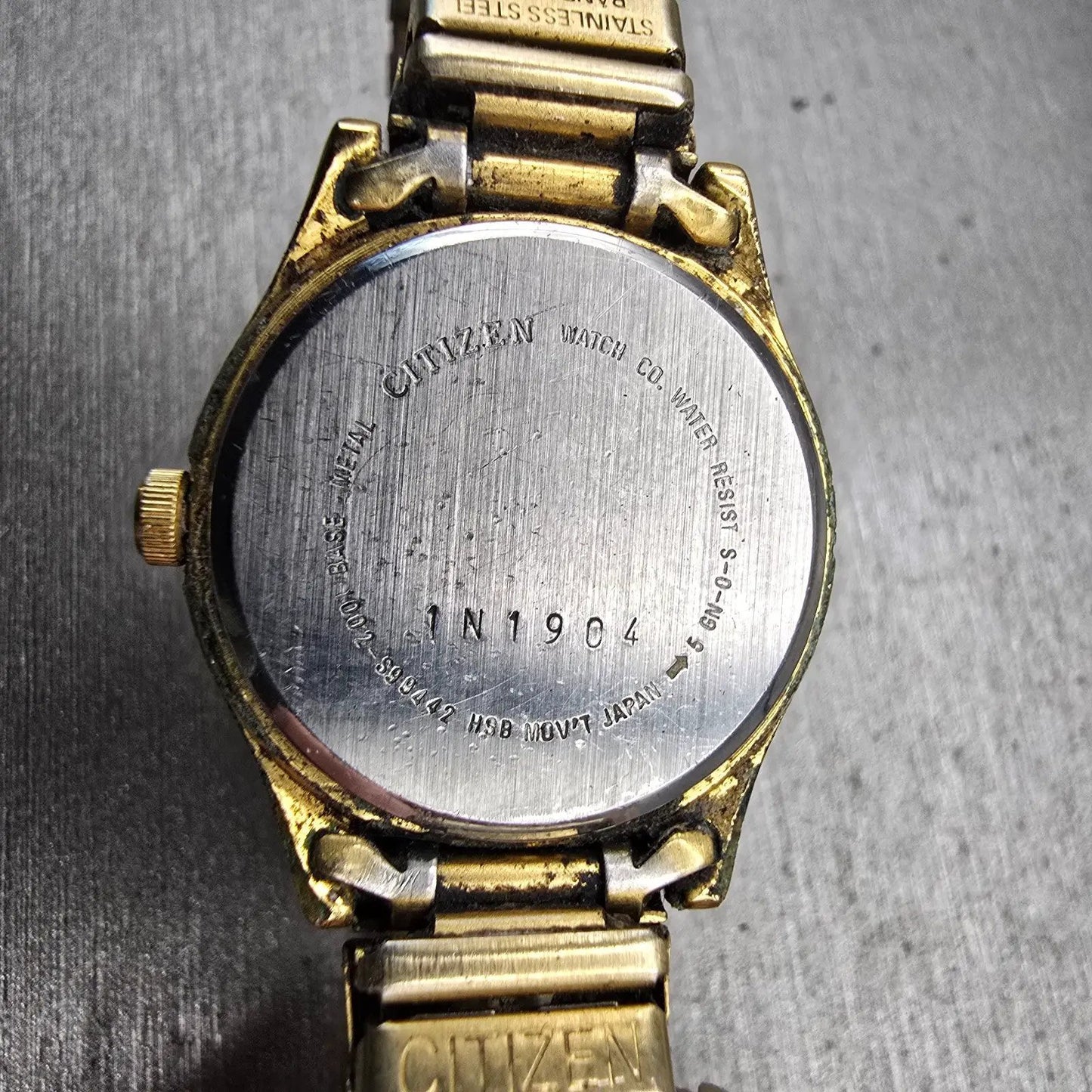 Citizen Watch Women 25mm White Dial Gold Tone Daydate Round 1002-S99442 New Batt10