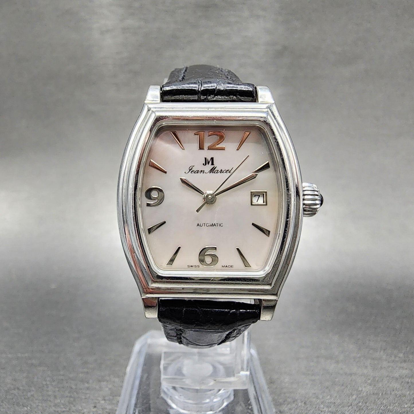 Jeal Marcel Automatic Watch Women 26mm MOP Dial Steel Date Tonneau 260.063 Works