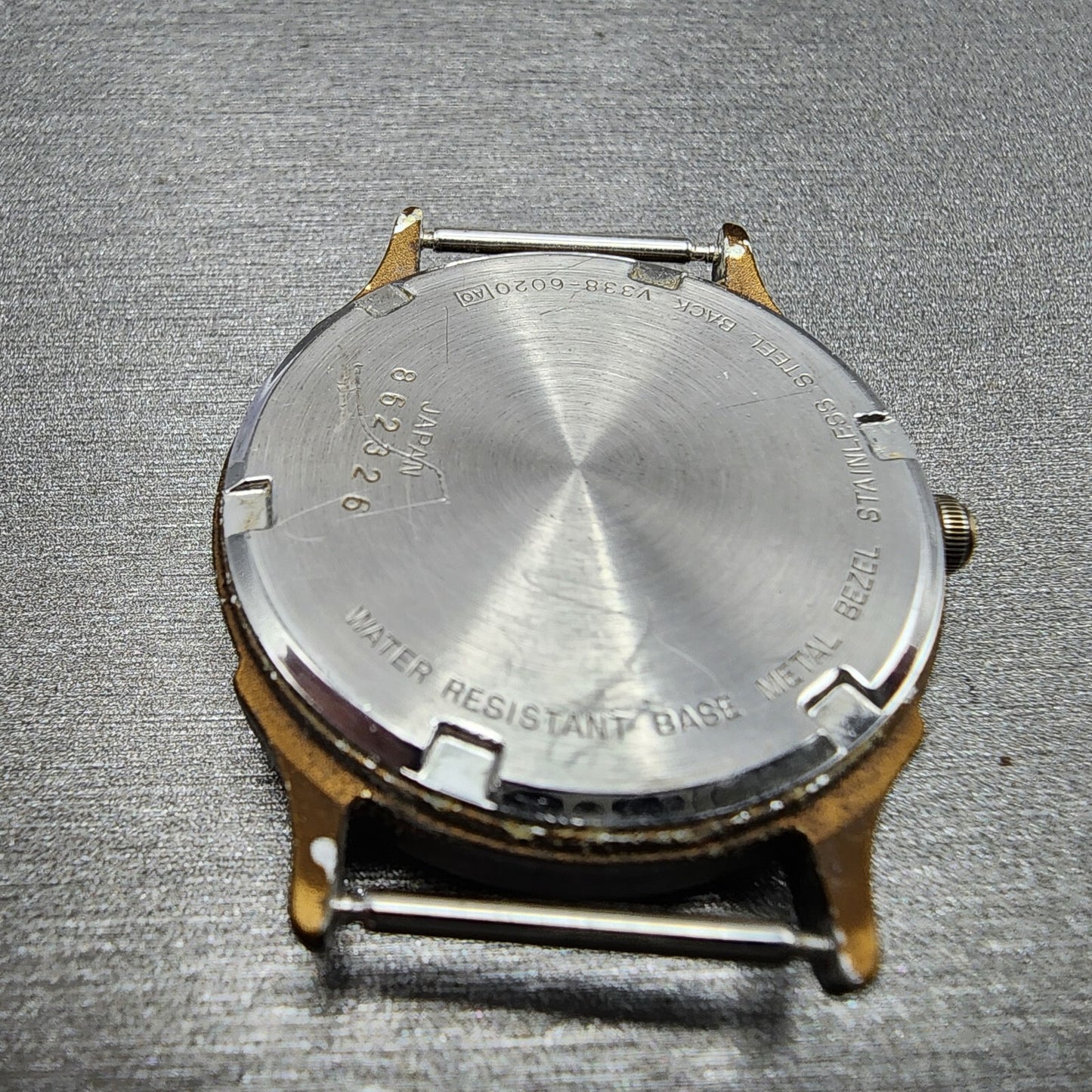 Seiko ALBA Moonphase Watch Men 31mm Champange Dial Bronze Tone Round New Battery