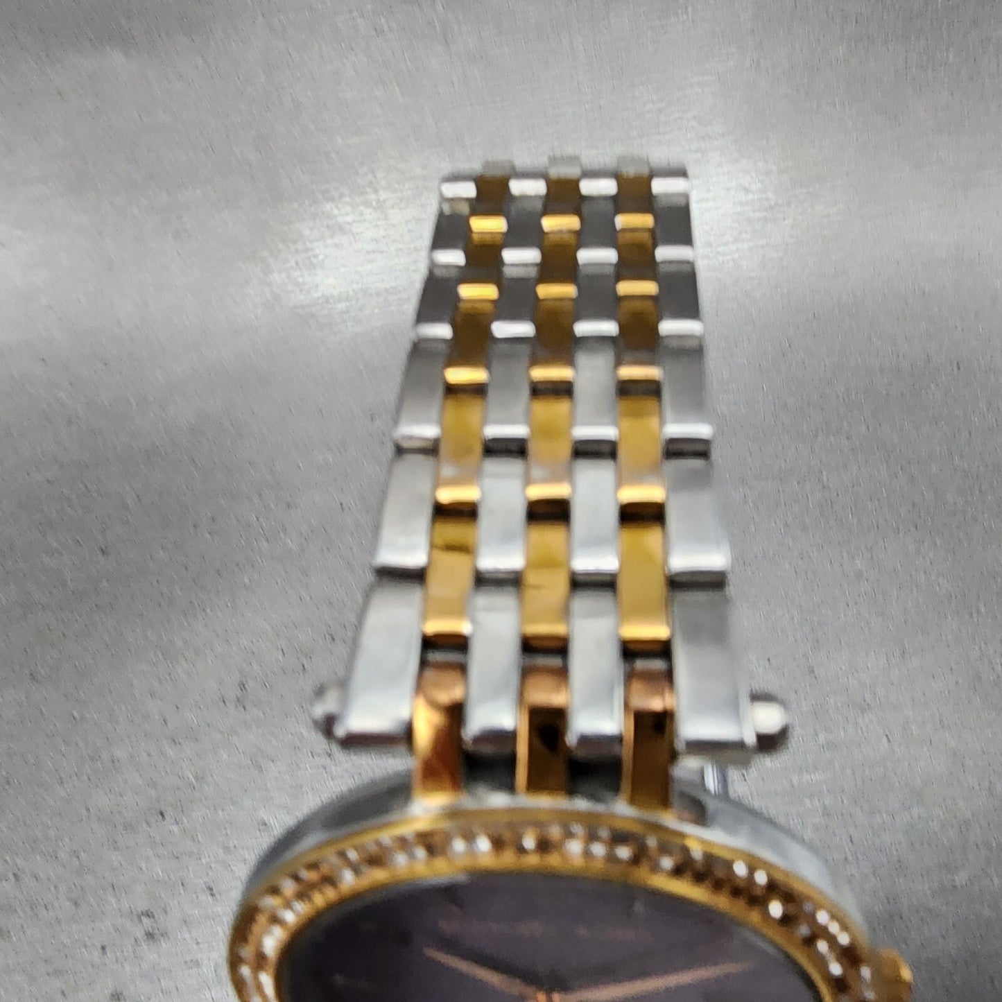 Michael Kors Darci Watch Women 39mm Purple Dial Two Tone Round MK3353 New Batt