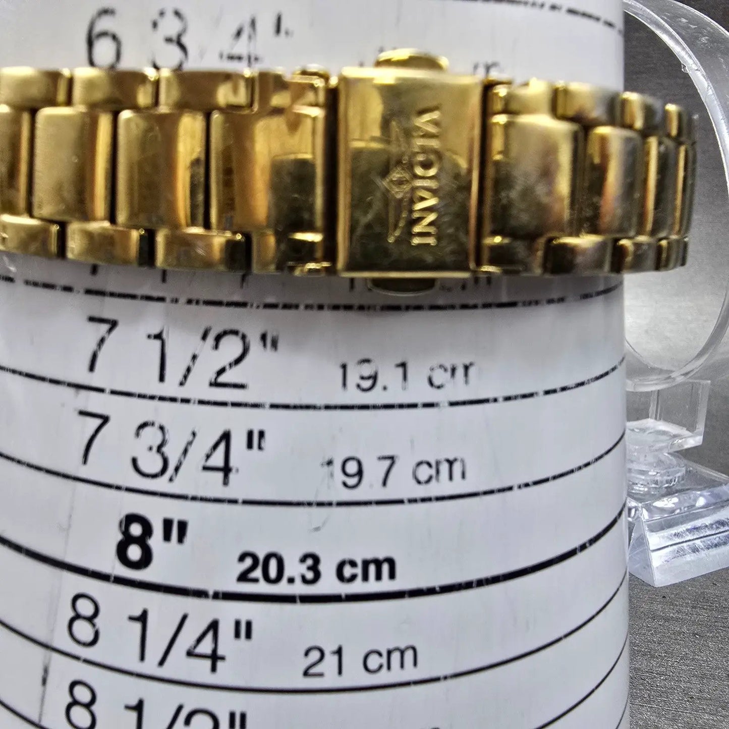 Invicta Watch Women 33mm MOP Dial Gold Tone Round 31105 New Battery Cream10