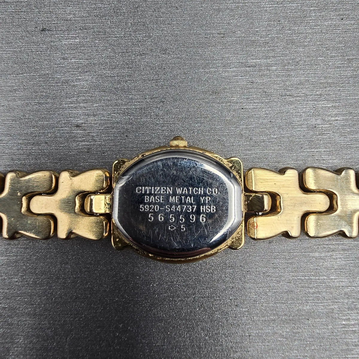 Citizen Watch Women 18mm Black Dial Gold Tone Oval 5920-S44737 New Battery10