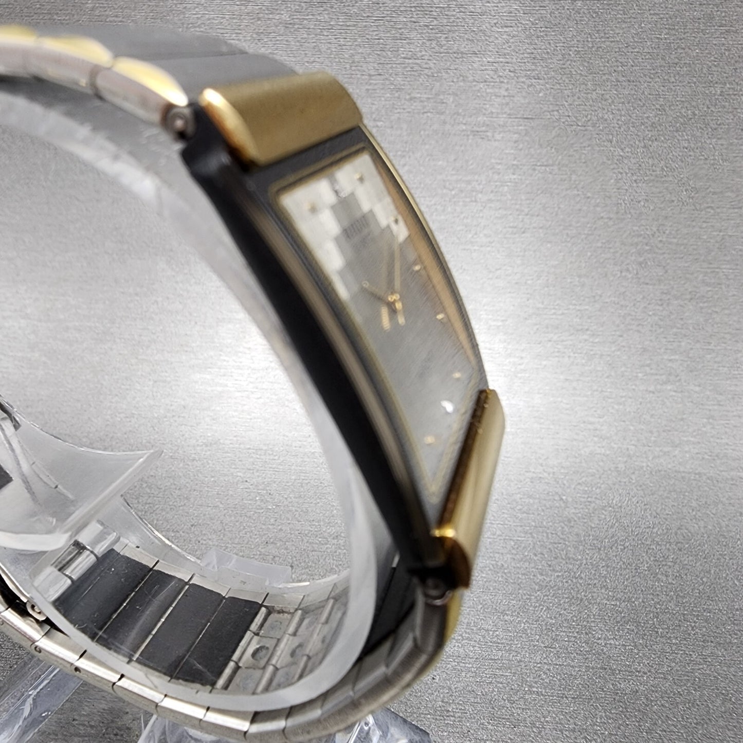 Rado Diastar Watch Men 23mm Gray Dial Black Tone Rectangle 153.0522.3 New Batt