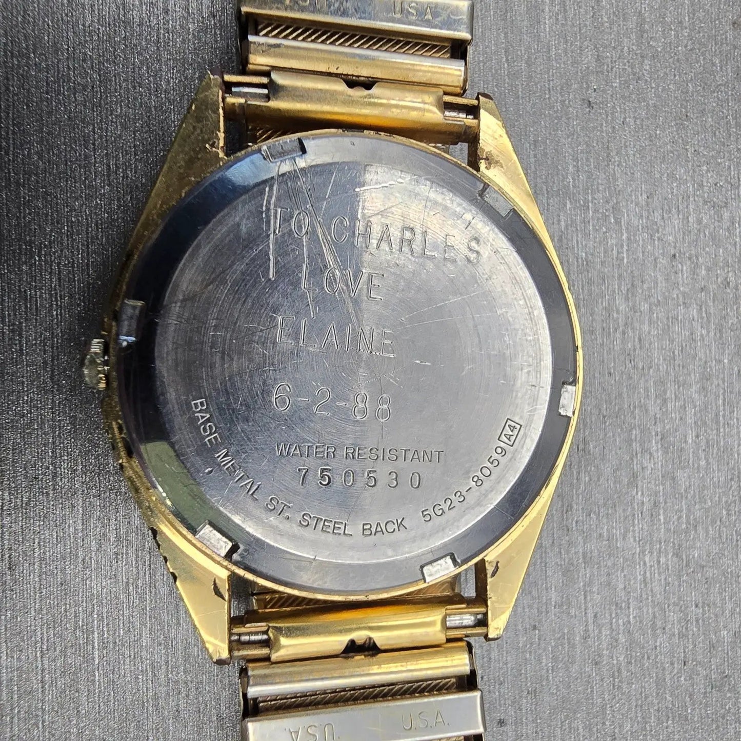 Seiko SQ Watch Men 35mm Black Dial Gold Tone Daydate Round 5G23-8059 New Battery10