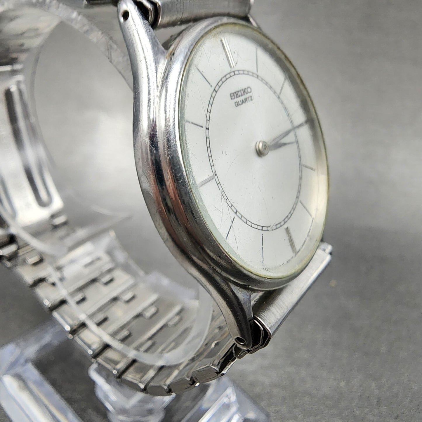 Seiko Watch Men 32mm Silver Dial Silver Tone Round 8620-0019 PARTS
