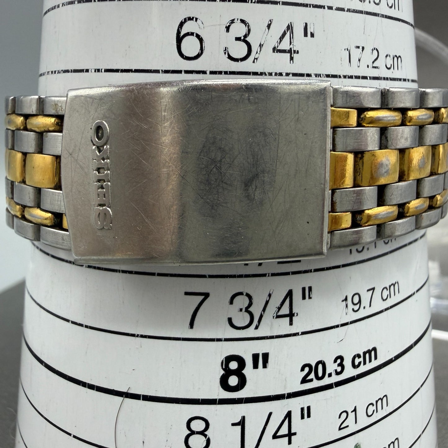 Seiko World Time Watch Men 39mm Black Dial Two Tone Date 5T52-6B29 PARTS11