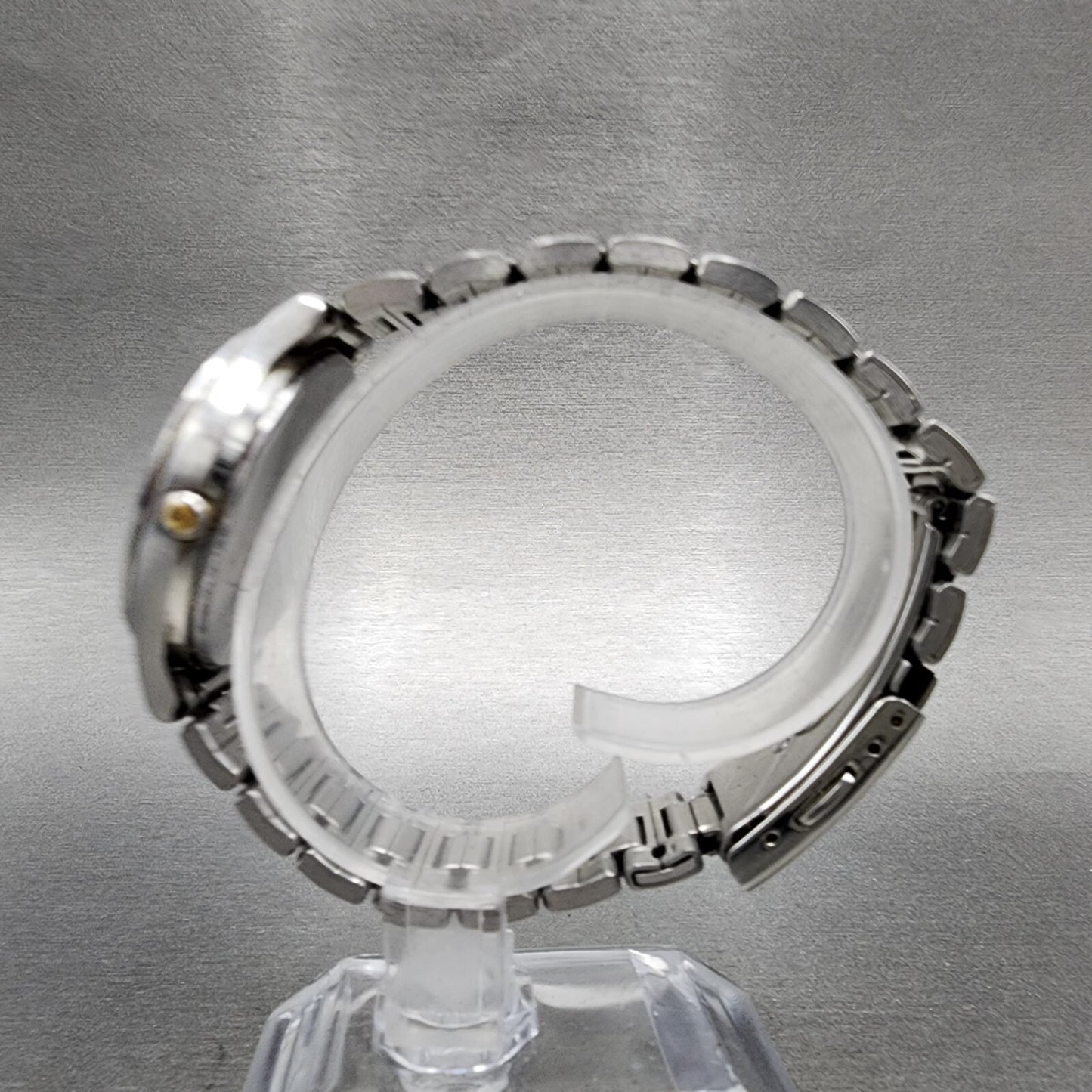 Seiko Spirit Watch Men 34mm Cream Dial Silver Tone Date 7n42-6110 New Battery