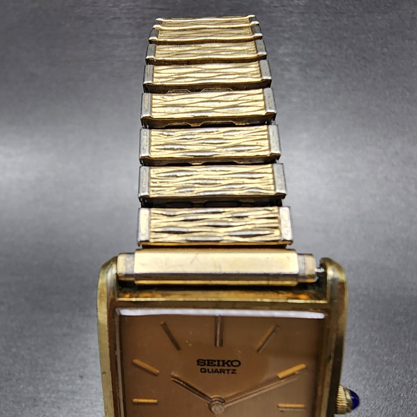 Seiko Watch Men 25mm Champagne Dial Gold Tone 6020-5059 New Battery