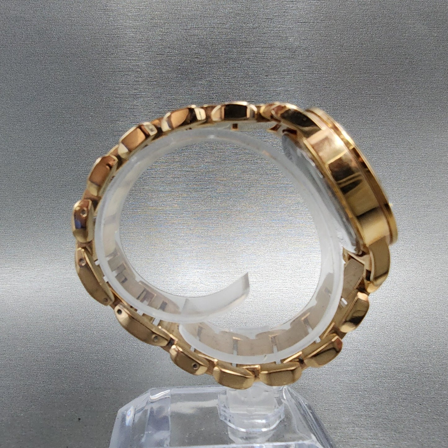 Michael Kors Watch Women 34mm White Dial Rose Gold Tone Round MK-3530 New Batt
