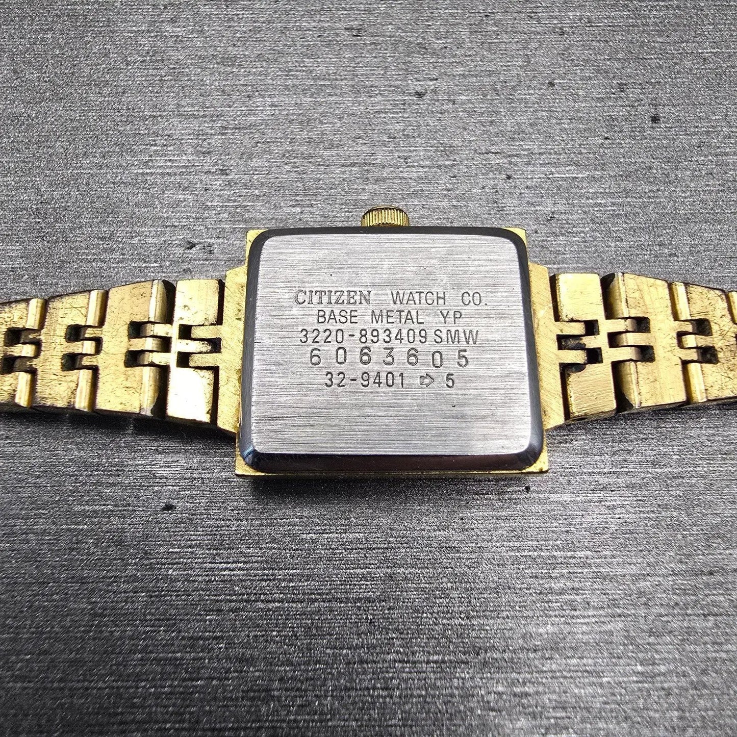 Citizen CQ Watch Women 17mm Champagne Dial Gold Tone 3220-893409 New Battery VTG10