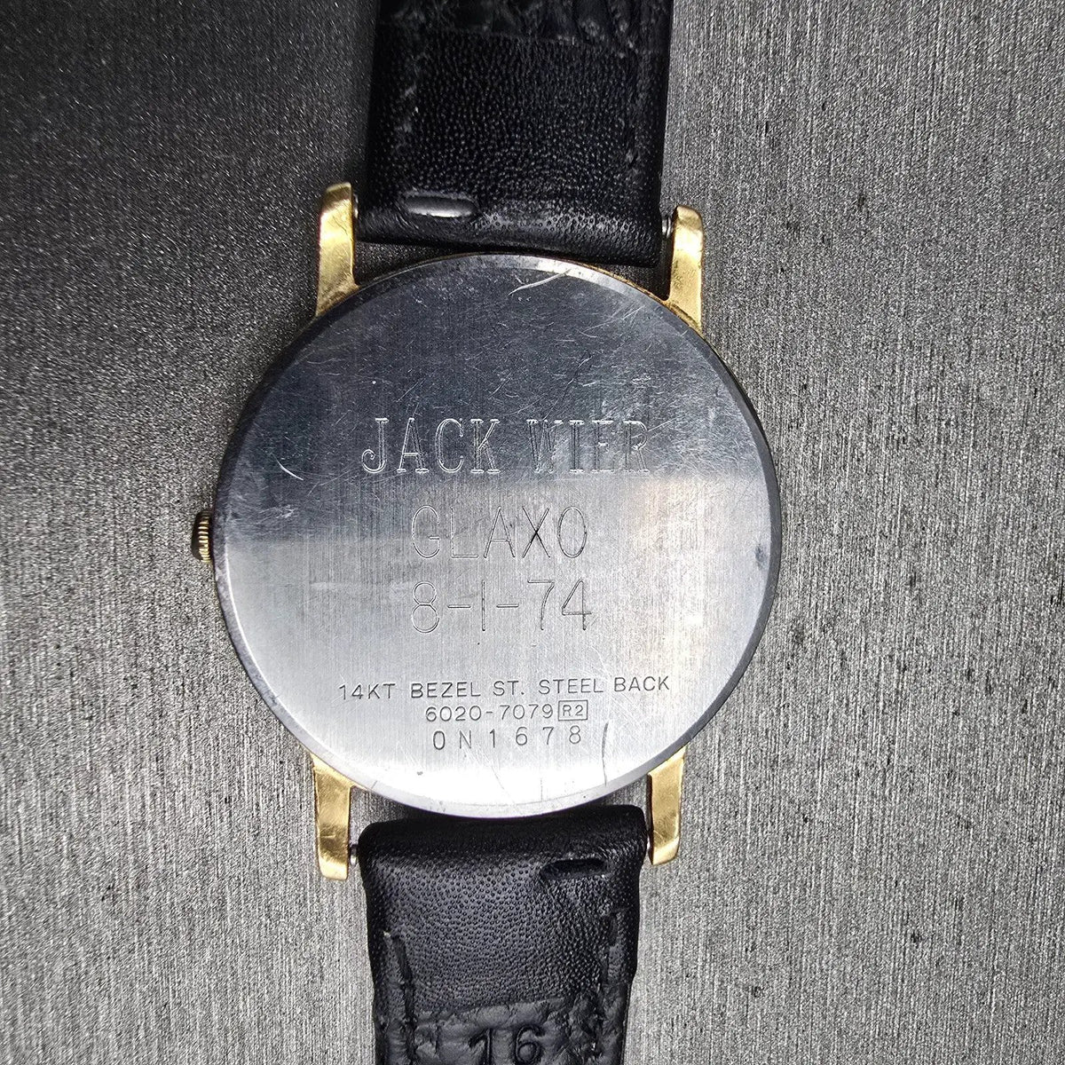 Seiko Lassale Watch Men 31mm Gold Dial 14K Gold Bezel Round 6020-7079 New Batt10