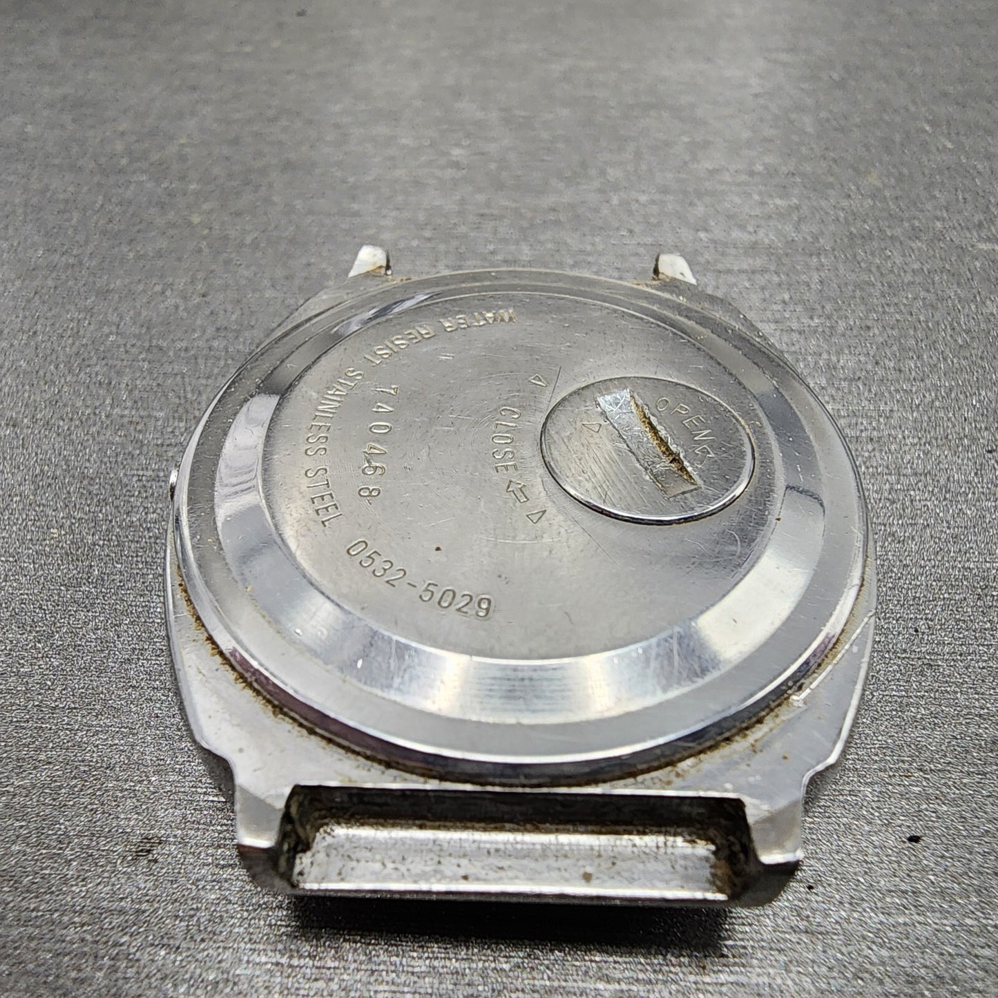 Seiko Digital Watch Men 37mm LCD Steel Round 0532-5029 Pie Pieces PARTS
