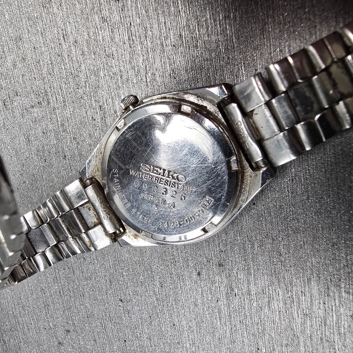 Seiko Watch Women24mm Silver Dial Silver Tone Daydate Round 3423-0059 New Batt10