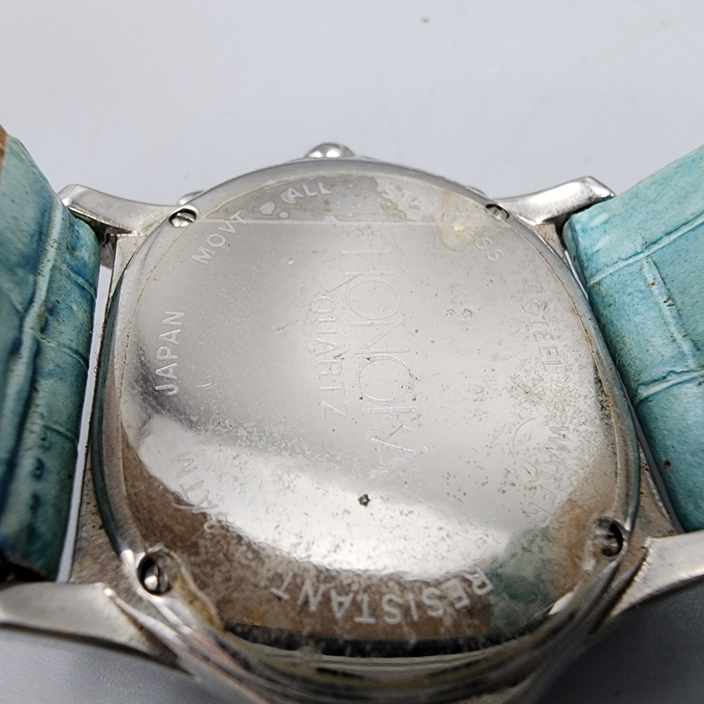Honora Chronograph Watch Women 39mm MOP Dial Silver Tone Date Oval New Battery