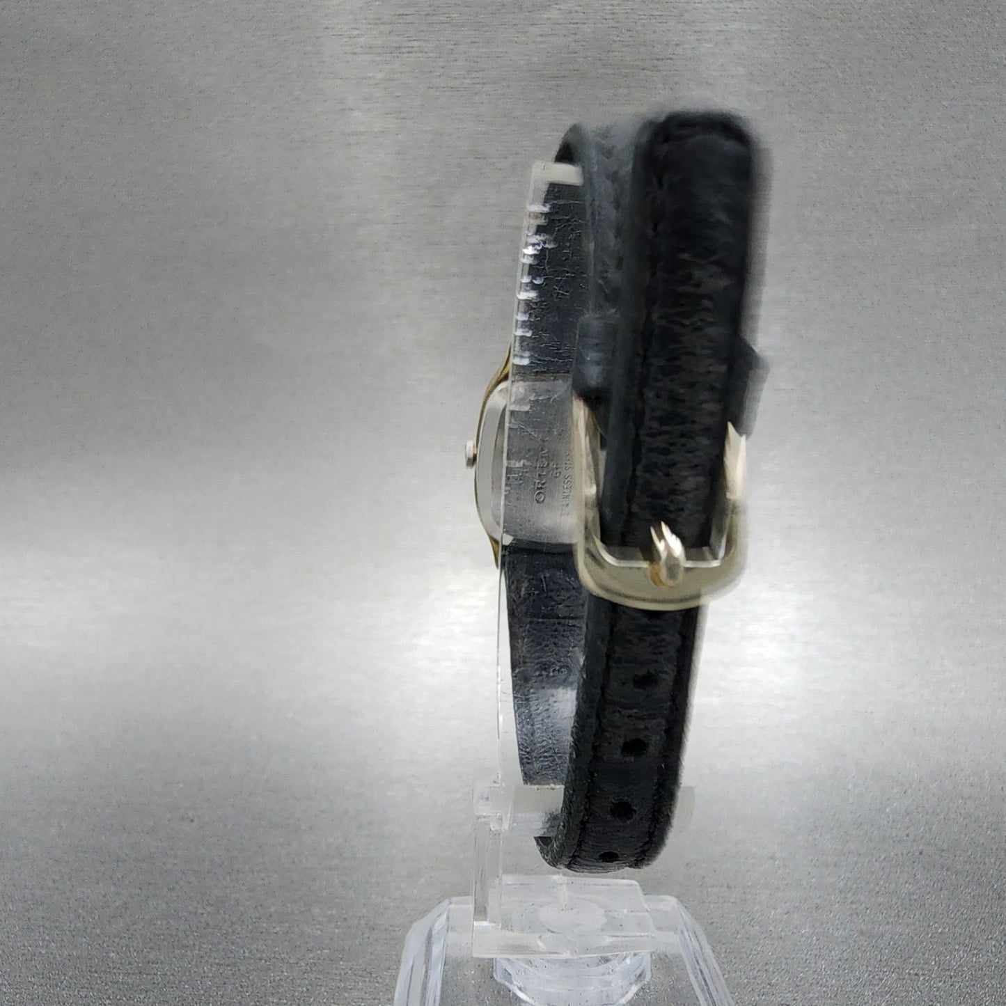 Orient Tank Watch Women 20mm Champagne Dial Gold Tone Rectangle New Batt